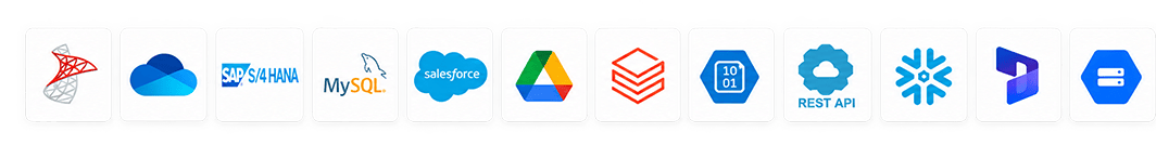 Logos das ferramentas e sistemas conectados à MATH AI Platform